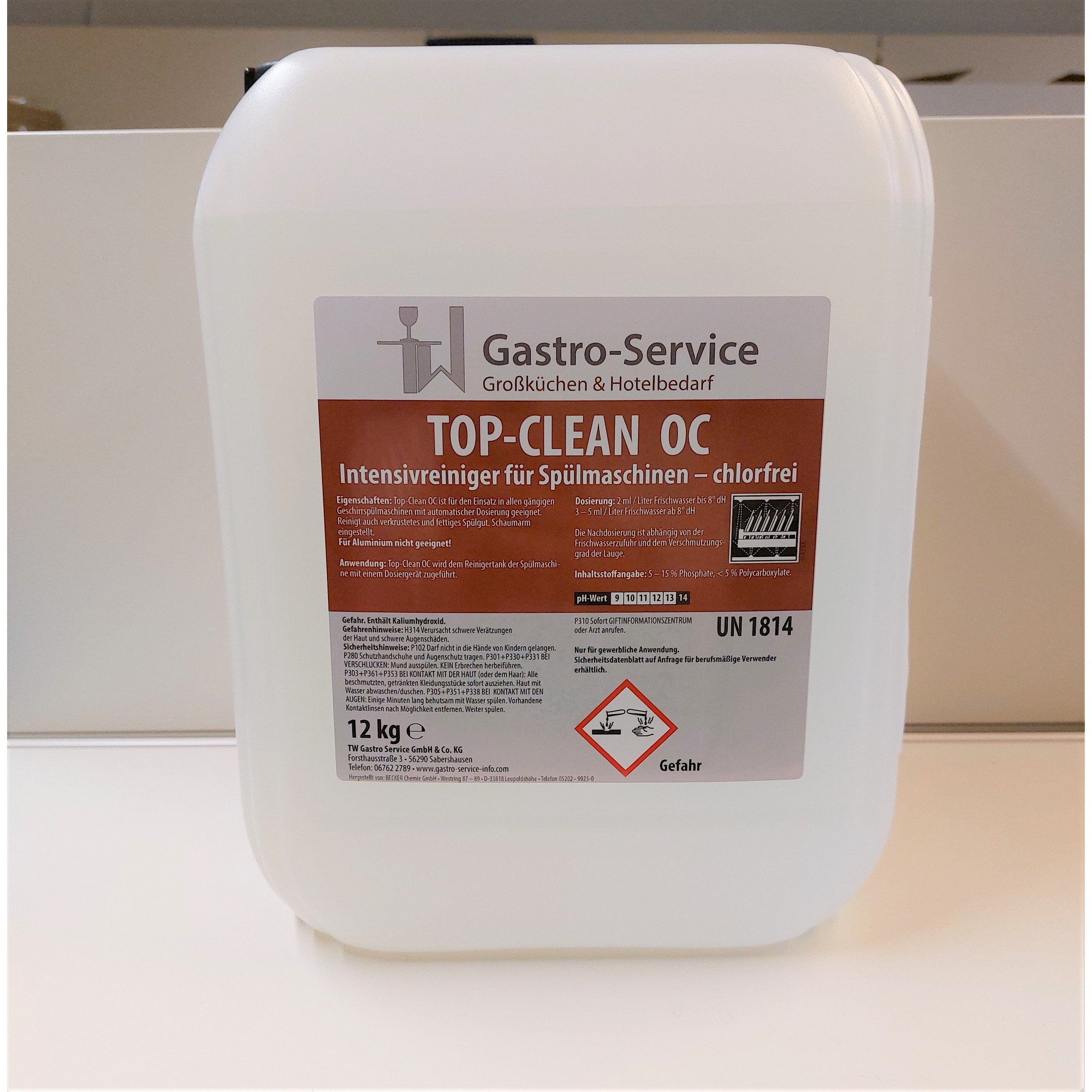 TOP-Clean OC - Intensivreiniger für Spülmaschinen - Chlorfrei -12 kg